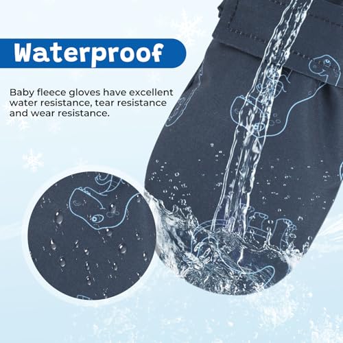 American Trends Toddler Mittens Warm Kids Lined Fleece Gloves Winter Ski Gloves Snow Waterproof Mittens for Baby Boys Girls3
