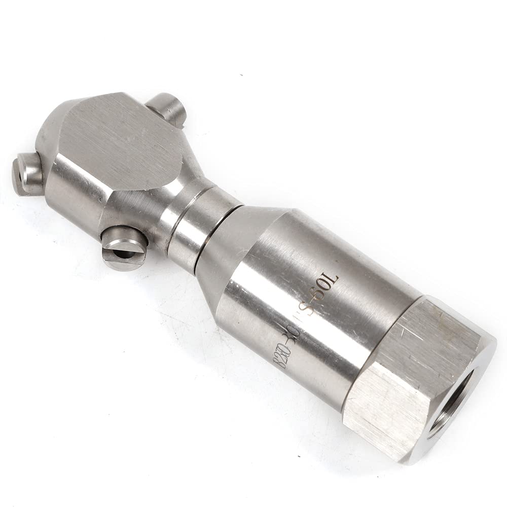 Ugello di lavaggio – Ugello di pulizia rotativo continuo – 1/2" Lavaggio serbatoio 3 ugelli per acqua rotante a 360° Pulizia ugelli puliti 5 bar (1/2")
