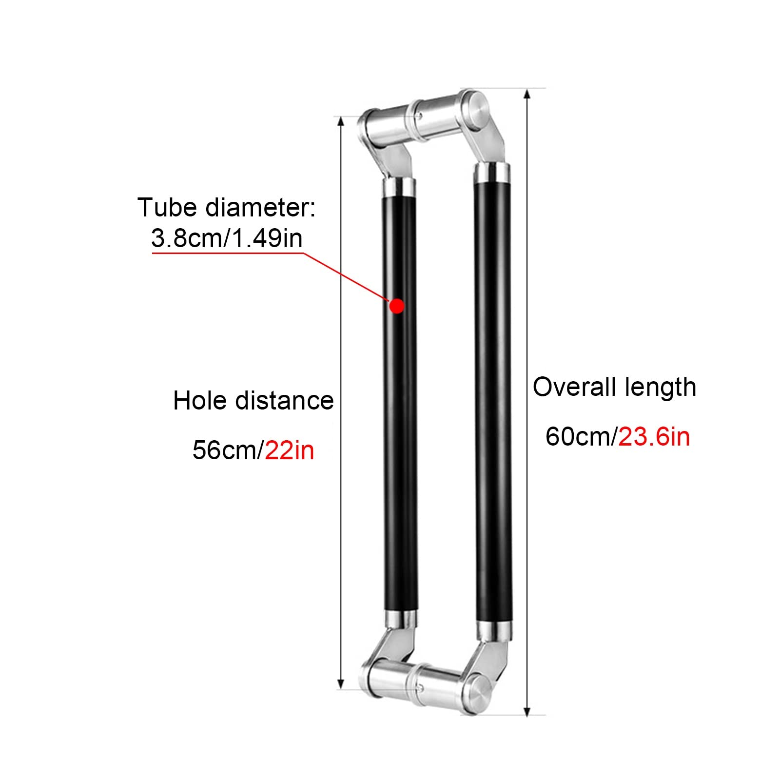 Tirador de puerta corredera para puertas de cristal y ducha con accesorios de montaje