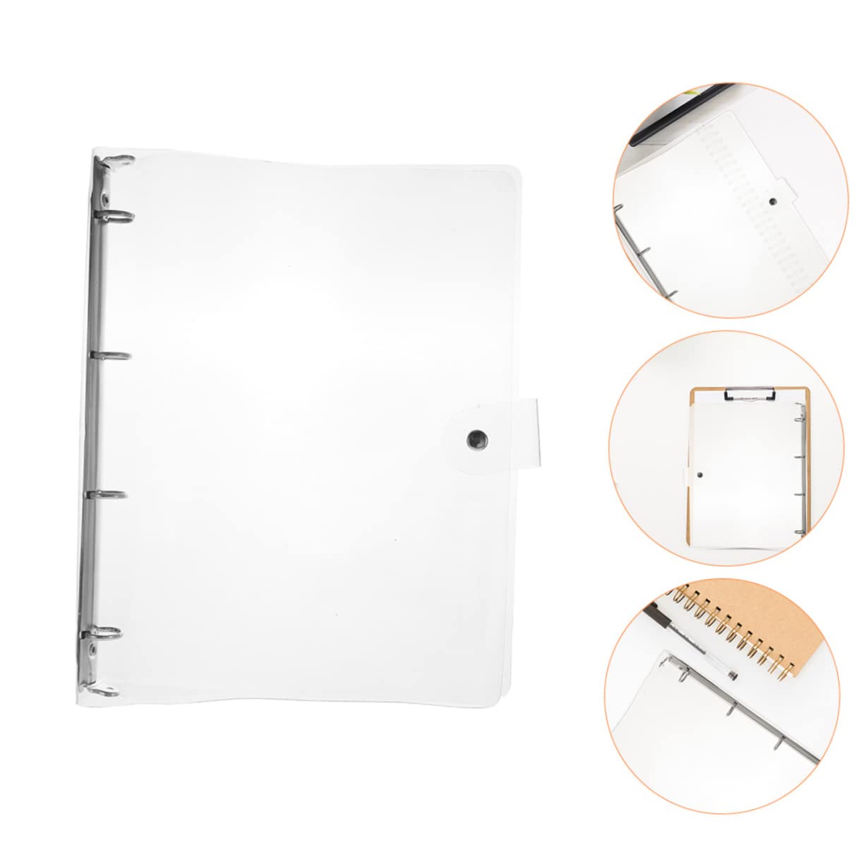 PLAFOPE 3 Stück Transparenter Ring Ordner Teiliges Multifunktionaler Dokumenten Organizer Robuster und Langlebiger Klarer Aktenordner für Schule Büro und Zuhause zur Papierorganisation