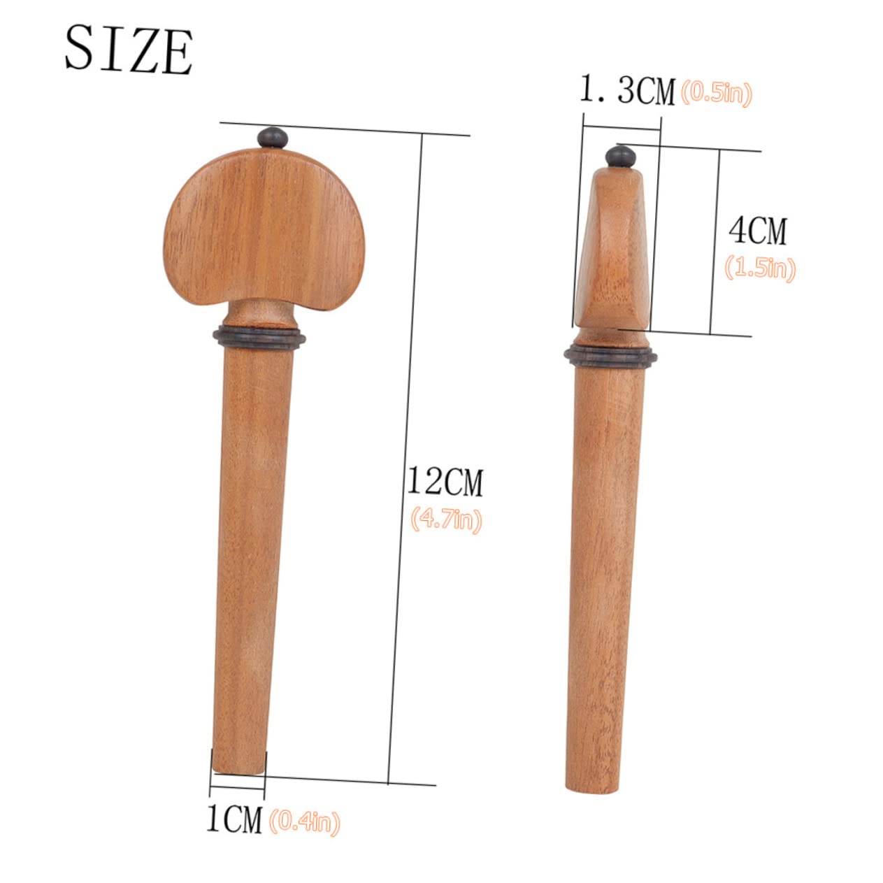 OFFSCH 4 Pack Endpins for Violin Wooden Cello Tuning Pegs Tuning Pegs for Violin Keys for Cello