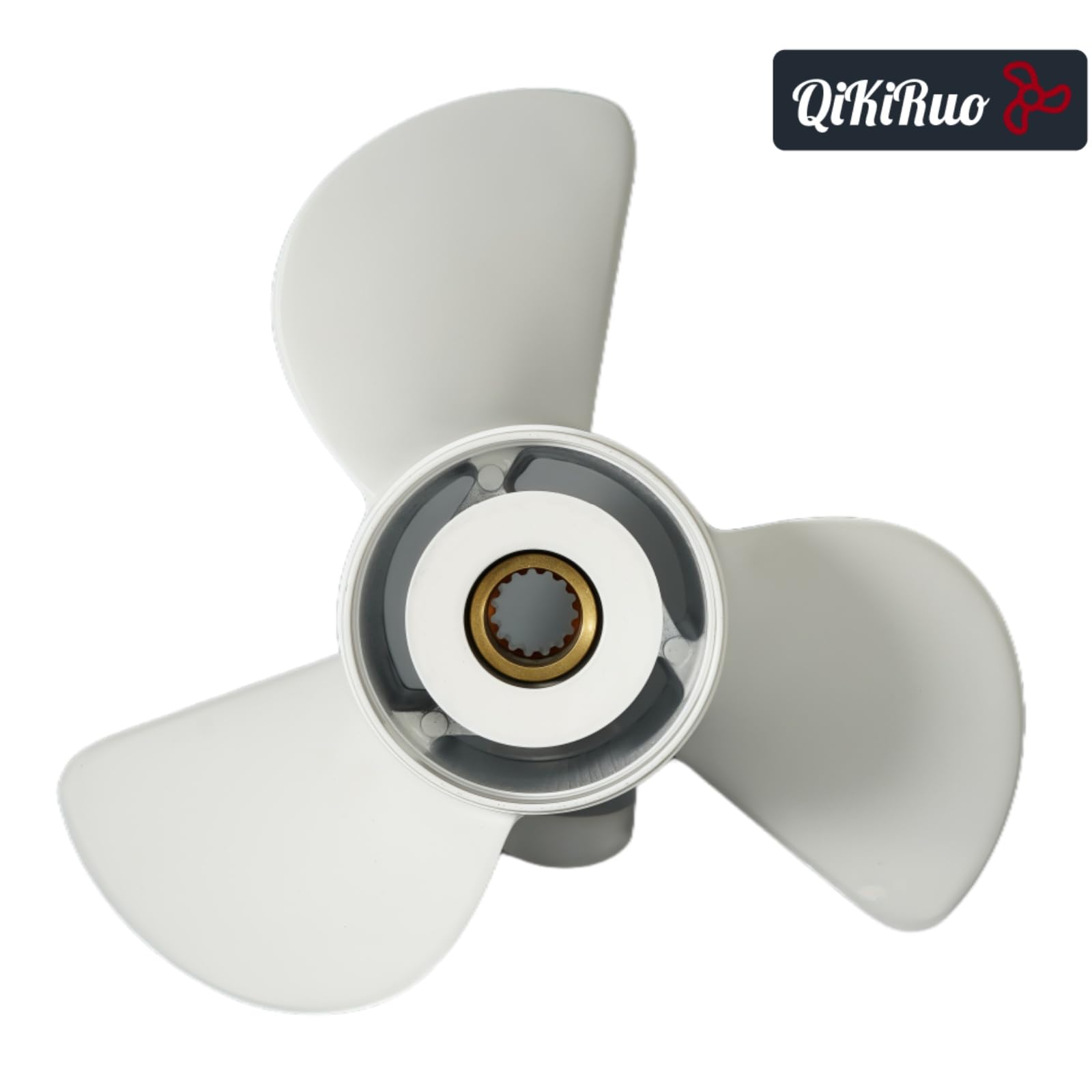 Hélice de moteur de bateau en aluminium 13 1/4 x 17-K pour moteurs hors-bord Yamaha 60HP 70HP 75HP 80HP 85HP 90HP 115HP 130HP, 15 dents, RH