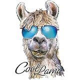 Color Bügeltransfer, DIN A4, Lama-Serie | Textilien wie T-Shirts & Taschen mit Bügelmotiven verzieren | Bügel-Bilder schnell & einfach aufbügeln | DIY Textildesign - Cool Lama