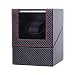 Eyeleaf Watch Winder Scatola del Tempo per Orologi Carica Orologi Automatici in Cuoio con Motore Silenzioso Cuscino per orologi da polso Nero