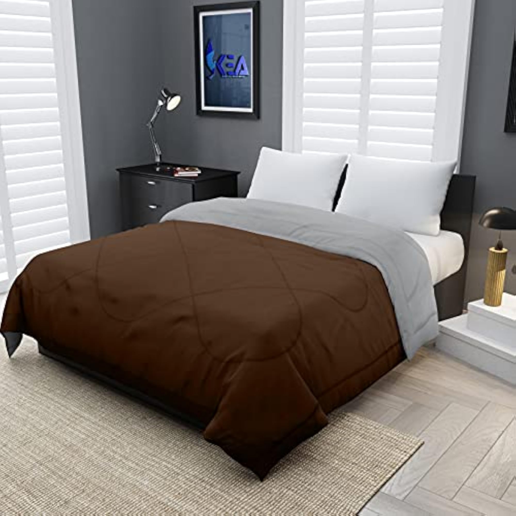 Microfibre Reversible Single Bed Comforter for All Weather
