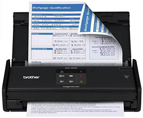 Brother ADS1000W Compact Color Desktop Scanner with Duplex and Wireless Networking,Black by Brother - Used condition - US$109.00