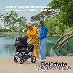 Bugaboo Fox 3, unser komfortabelster 2-in-1-Kinderwagen inklusive Liegewanne mit Lüftungsfenstern: für jedes Gelände, Komfort-Buggy, schwarzes Fahrgestell, Liegewanne & Sonnendach in Forest Green
