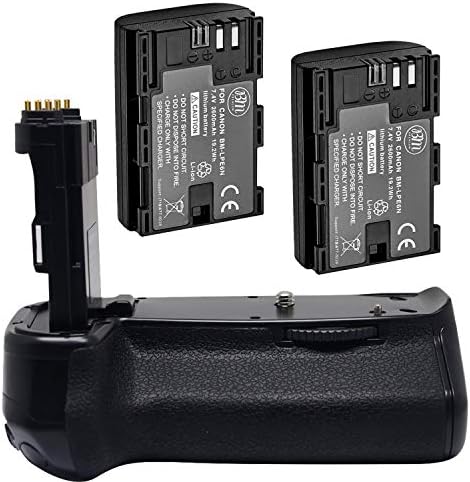 Vivitar Battery Grip Kit Compatible with EOS 6D Mark II Digital SLR Camera - Includes Qty 2 BM Premium LP-E6 Batteries + BG-E21 Replacement Battery Grip