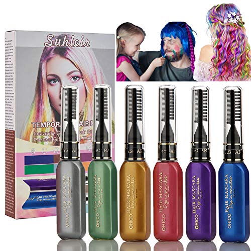 Temporary Hair Chalk, Hair Chalk Dye for Girls, Washable,Non-toxic Instant Hair Dye Colors for Christmas, Halloween, Birthdays, Parties, Concerts, Gifts For Girls and Women, Bright Hair Colors