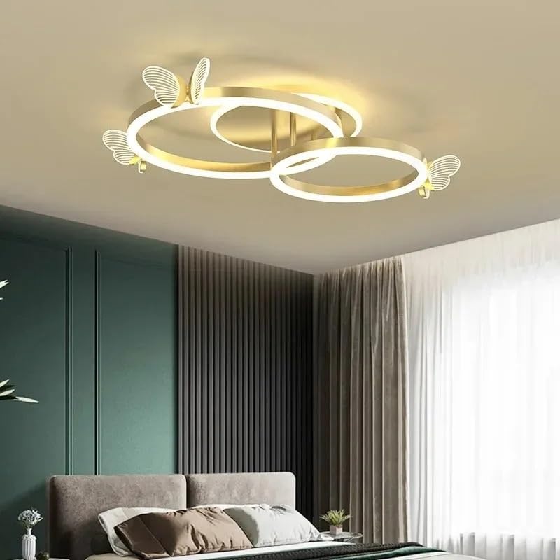 Lustre suspension LED anneau dimmable pour salle à manger et table chic