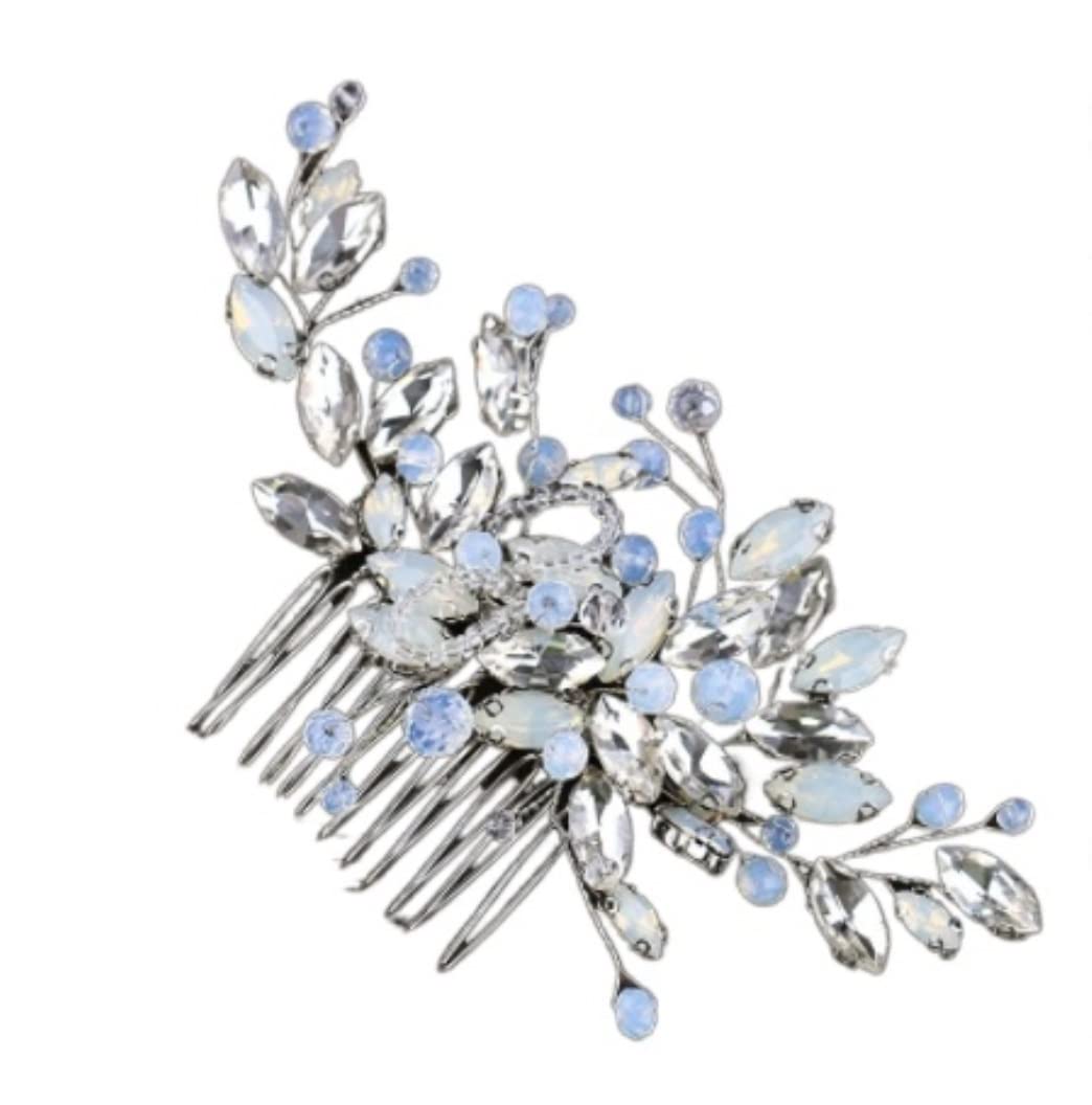 Pettini Laterali Donna Pettini per Capelli Fasce per Capelli da Sposa Accessori per Capelli da Sposa Pettine per Capelli in Cristallo Floreale Fascia per Capelli Pettinini Fermacapelli