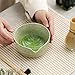 Matcha Set, Japanese Tea Set Includes Matcha Bowl with Spout, Matcha Whisk Holder, Bamboo Matcha Whisk and Bamboo Scoop, 17 oz Mottled Tea Green Glaze Ceramic Matcha Kit for Tea Lovers