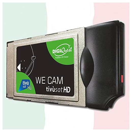 We CAM SmartCam Modulo di DIGIQuest – modulo HD CI+ WiFi con tasto WPS per la ricezione di canali HD/4K italiani via satellite Eutelsat HotBird 13,0° est (senza scheda TiVuSat)