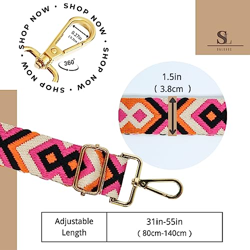 Image of S&loyoe Purse Straps Replacement Crossbody Bag Strap Adjustable Wide Guitar Straps for Handbags 1.5inch