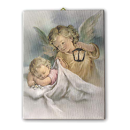  Holyart Quadro su Tela pittorica Angelo Custode con Lanterna 40x30 cm