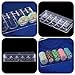TEHAUX Lightweight Poker Chip Storage Box Acrylic Chip Rack Square Storage Bins Lids for Game