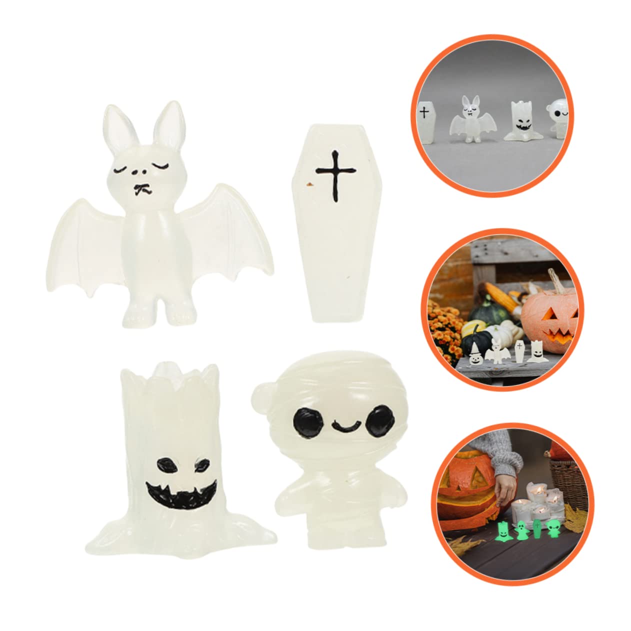 18 Mini Fantasmi Di Halloween Che Si Illuminano Al Buio - Decorazioni In Resina Per Giardino, Casa, Feste