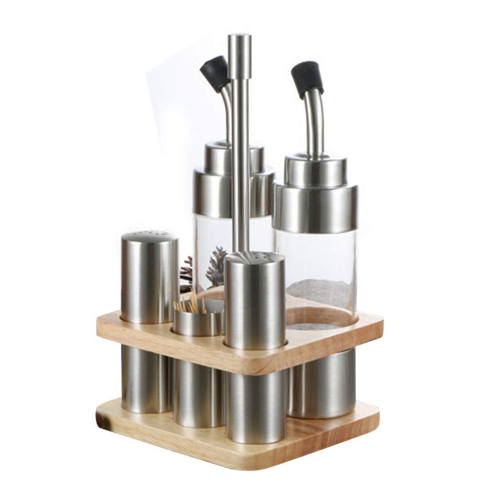 Stainless Steel Seasoning Container Set Spice Oil Salt Shaker Pepper Shaker Seasoning Bottle Kitchen