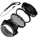 Produktbild LUMOS Complete Objektiv Zubehör Set 55mm | Gegenlichtblende UV Schutz-Filter Polfilter Objektivdeckel & Halter | für Ihr Sony Kamera Objektiv mit 55 mm Filtergewinde