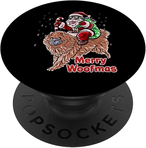 Chow Chow Santa Claus Hat Merry Christmas Dog X-Mas Dogs PopSockets Standard PopGrip