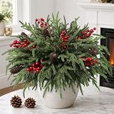 JOICEE 24Pcs Real Touch Norfolk Pine Branches with...