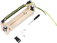 Vista 1 de ACKEIVTO Plantilla Ajustable de Longitud para Pulseras de Paracord con Marco de Madera - Kit de Herramientas para Trenzado y Tejido de Paracord