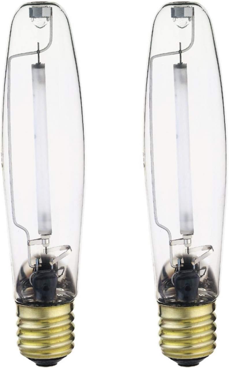 GoodBulb | High Pressure Sodium HID Light Bulb | 400W E39 Base ET18 ANSI Code S51 | High Output HID Light | 2000K Warm White Light Color, Clear Finish | 24000 Life Hours | 2 Pack
