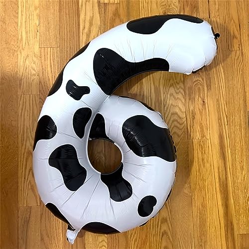 Image of Large Number Balloons 40 Inch, Cow Print Self Inflating 3 Balloons for Boys Girls Cowboy Cowgirl Theme Party Decor Baby Shower 3rd Birthday Party Decoration Farm Animal Theme Party Supplies