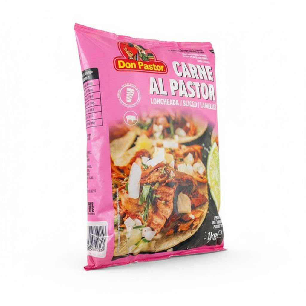 Carne al Pastor Loncheada 1kg - Carne de Cerdo para Tacos y Burritos - Preparación Rápida Sin Asador - Don Pastor - Formato Ahorro Frío con Sabor Tradicional Mexicano - NEXU