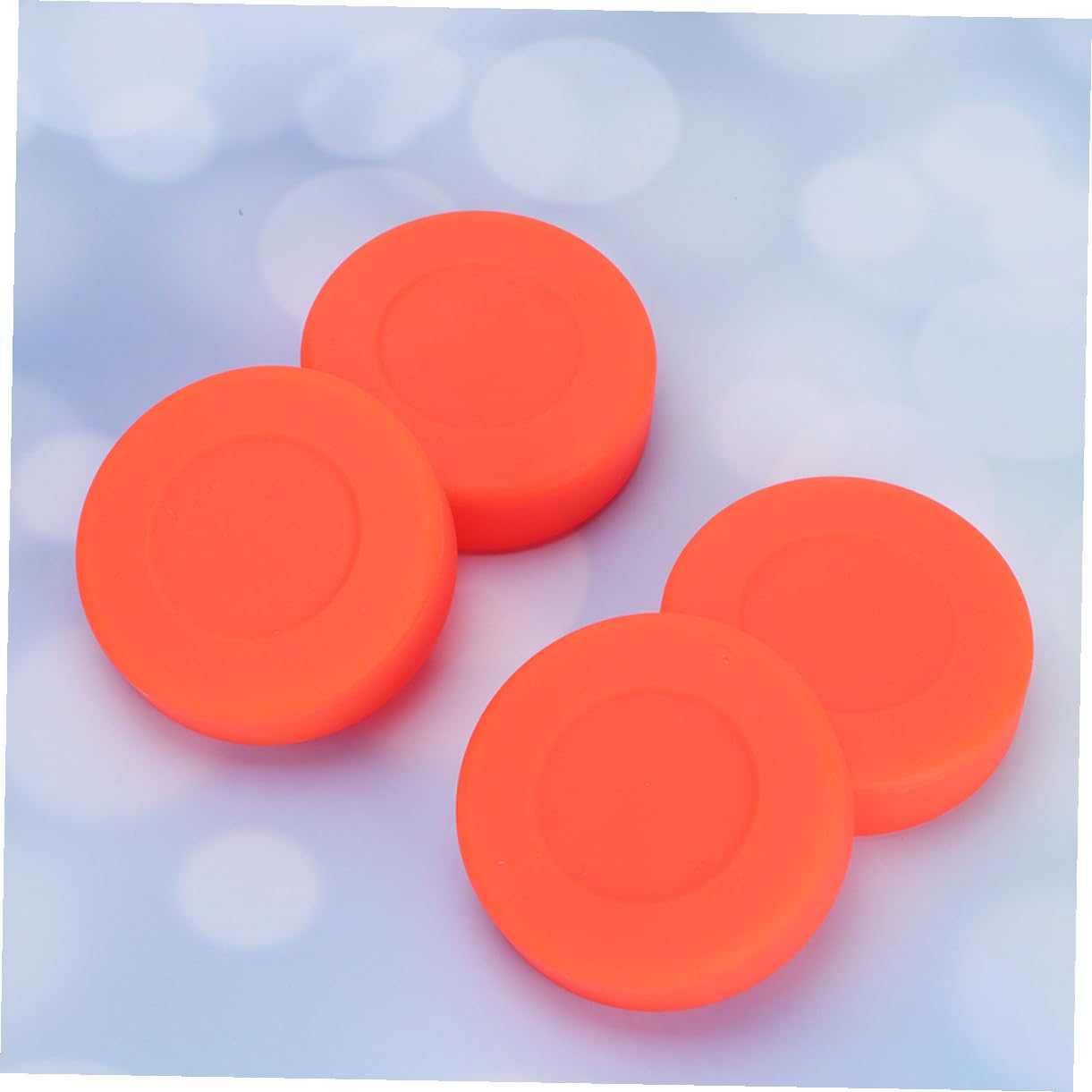 Rondelles de Hockey Glace Standard Rouges en Caoutchouc, Lot de 10