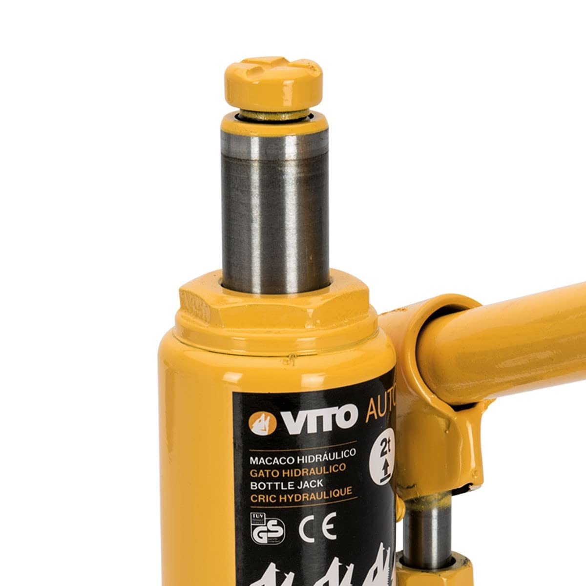 VITO - Cric Hydraulique Bouteille 8 Tonnes Cric de Levage Voiture, SUV Hauteur réglable 20 à 38.5 cm Valve de sécurité Entretien et Réparation Véhicule