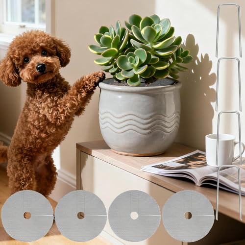 Malla para macetas cortable y protector de plantas contra animales 4