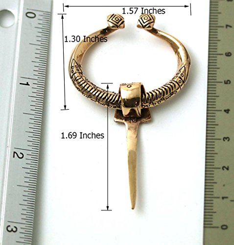 Bronze Irish Viking Penannular Brooch, Clothes Fasteners - Cloak Pin, Shawl Pin, Scarf Pin, Norse Jewelry #TOP6