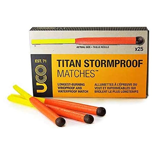 UCO Titan Stormproof Matches 25Ct Longest-burning windproof & waterproof match