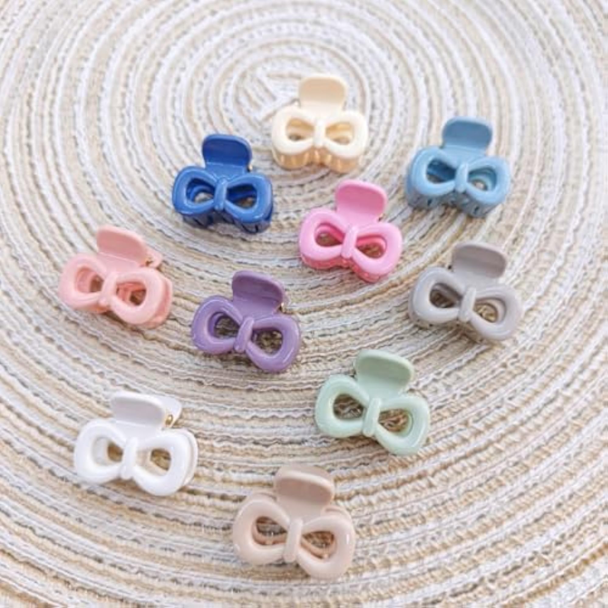 12 Pcs Mini Bow Hair Clips Set for Girls & Women