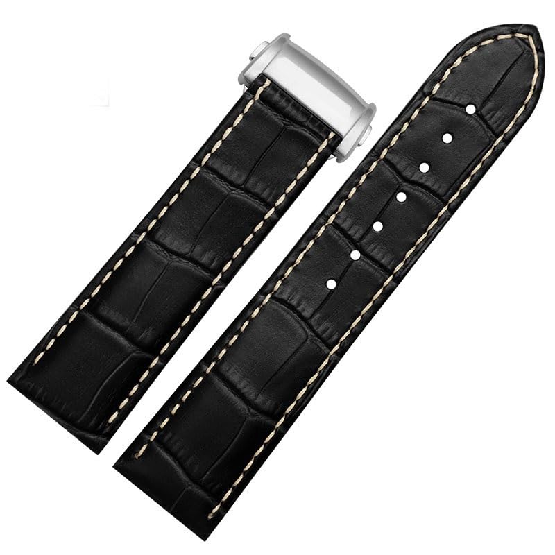 Bracelet de montre en cuir pour Kaki Jazz Aviation avec boucle pliante