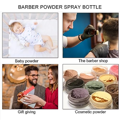 Barber Powder Bottle Spray, Envase de Viaje Vacío de 180ml miniatura 7