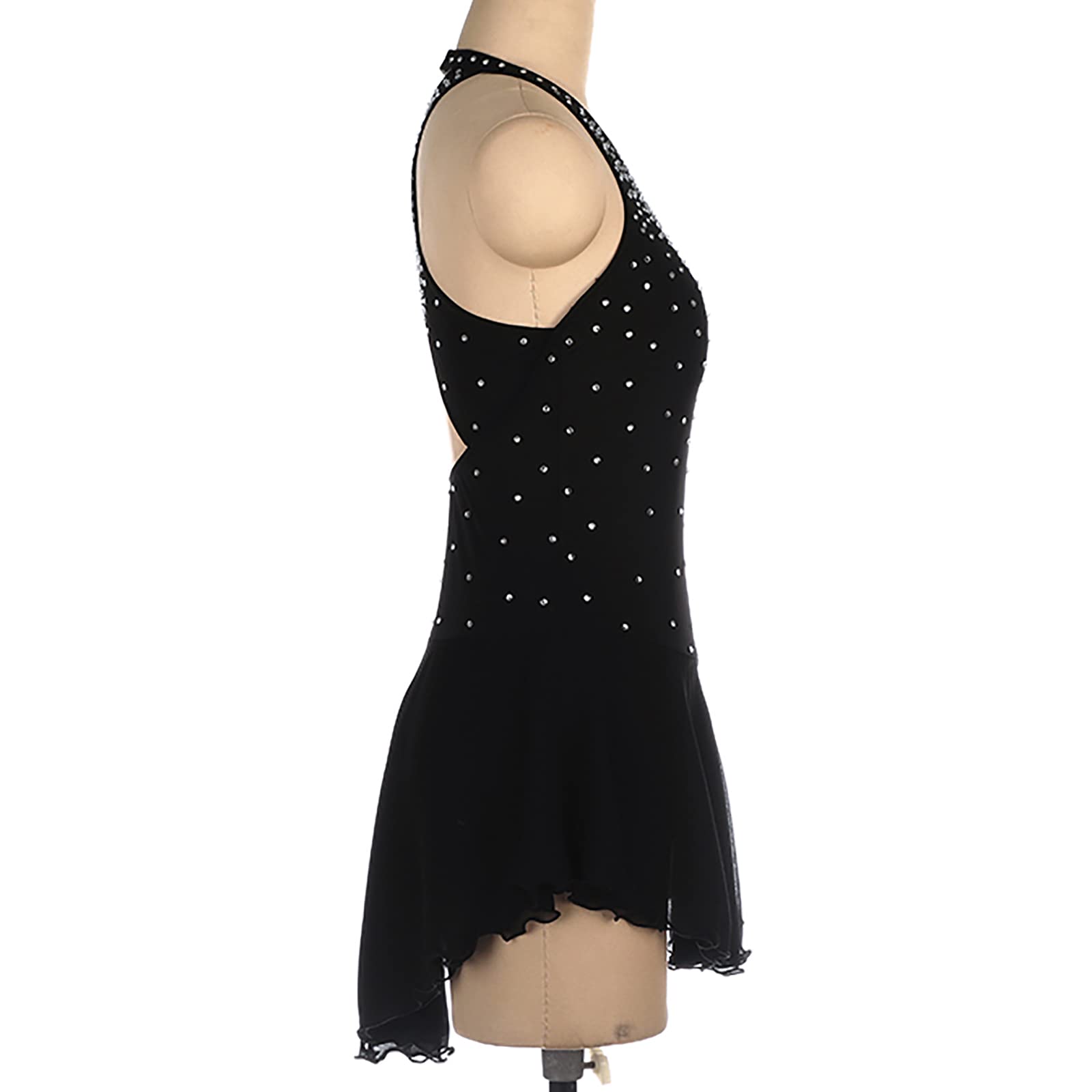 Youthful Flying Filles Et Femmes Manche Longue Robe De Patinage Artistique Danse Gymnastique Costume De Spectacle(Size:XXoui,Color:Rose Rouge
