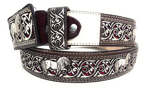 Men's Horse Western Belt, Cinto Charro Laser Cinto Vaquero Caballo4