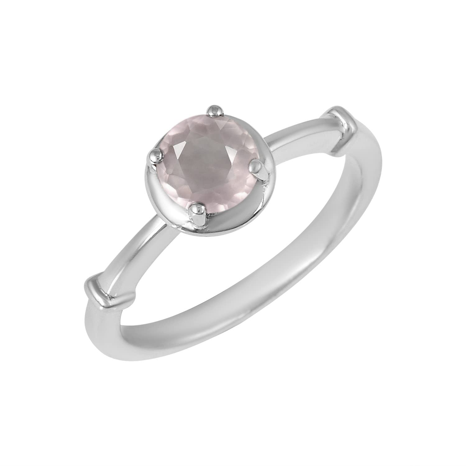 AZURFA Rose Quartz Gemstone 925 Sterling Silver Solitaire Ring, Perfect Valentines gift for Her, 6 Months Warranty & Authenticity Certificate -22 (B0BTMV6PW1) Amazon Price History, Amazon Price Tracker