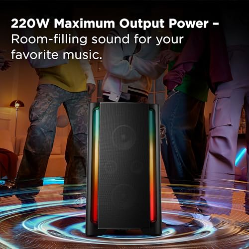 TCL TP200K Portable Bluetooth Party Speaker with 5 RGB Dynamic Light Shows, 12 Hr Battery, and IPX4 Splash-Proof Rating - image 5