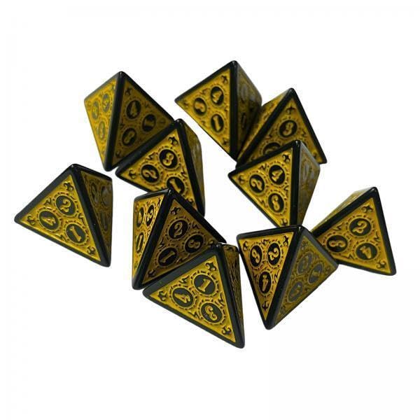 Bnf® 3X10 Pieces Acrylic D4 Dices Polyhedral Dices Set for Card