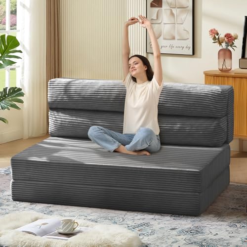 JUIKURY Folding Sofa Bed, Convertible Sleeper Chair with Pilow Foldable Matress, 2 in 1 Pull Out...