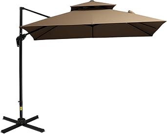 Outsunny 10ft Offset Patio Umbrella