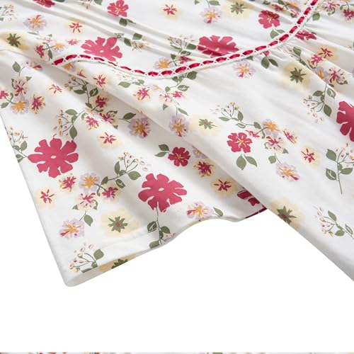 Keyocean Women Nightgowns, Soft 100% Cotton Lightweight Short Sleeve Night-dresses for Ladies4