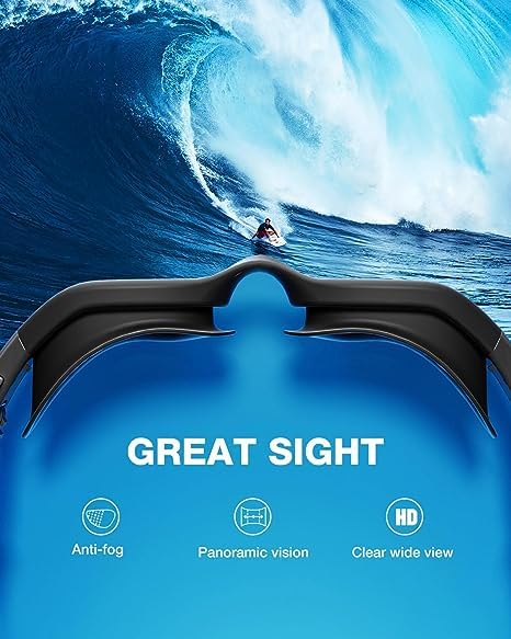 ZIONOR Occhiali da nuoto G1SE occhialini da nuoto per uomo e donna con protezione UV anti appannamento comfort professionale