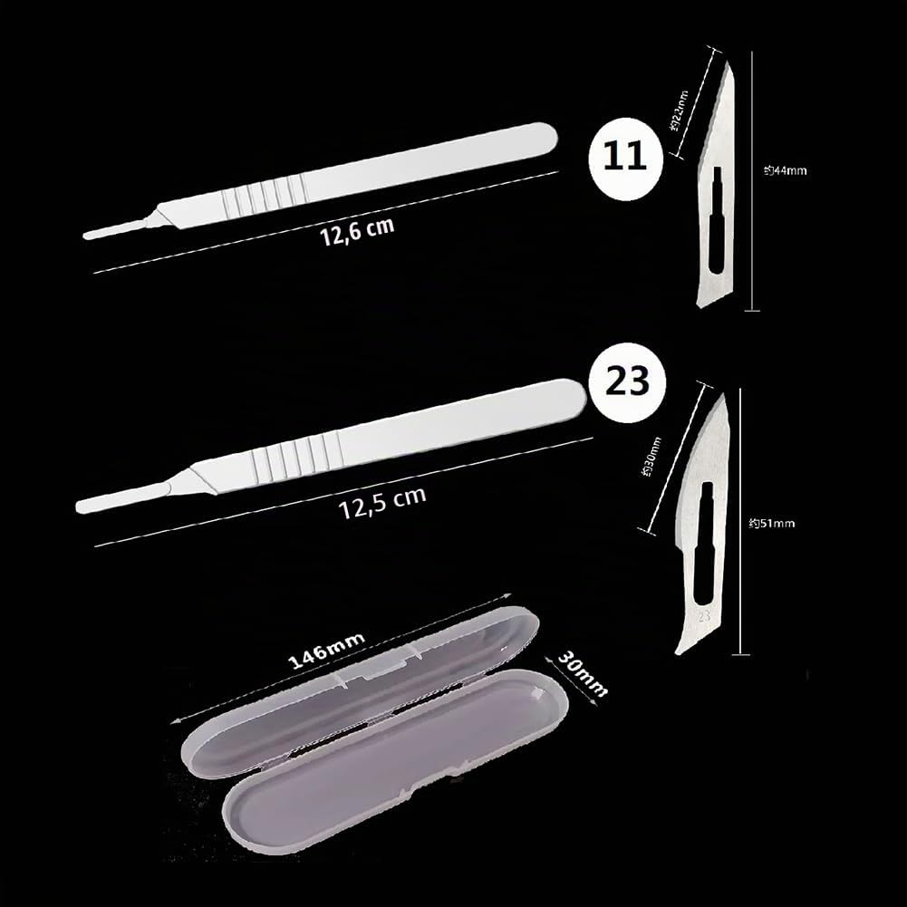 Kiuiom Coltello da Panettiere,Pane Lama di Rasoio Cutter,Coltello Da Pane Professionale con 20 Lame di Ricambio,Pezzi Taglierino per Pane per DIY Impasto,Intagliare Modelli di Pane Crudo,2+20 pcs