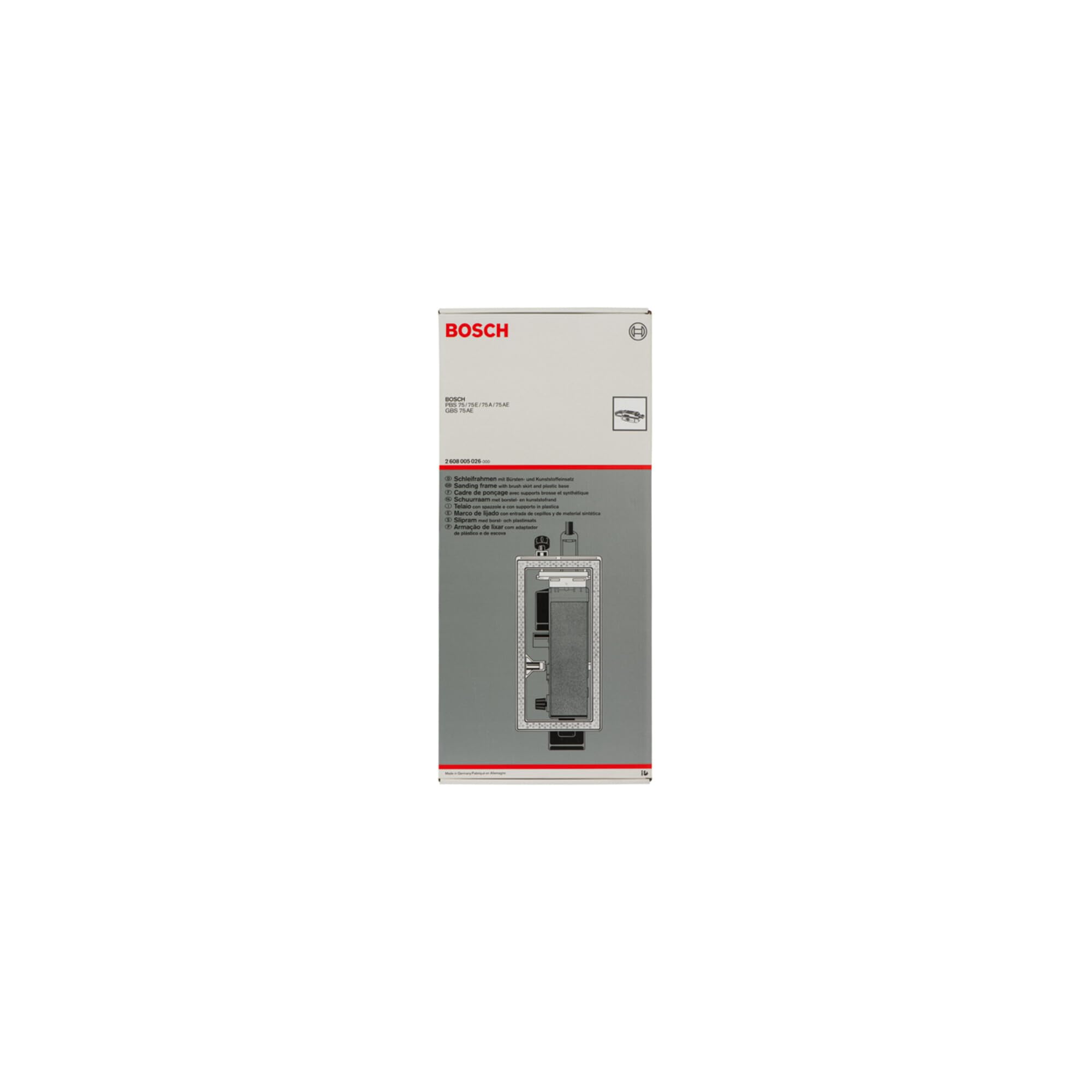 Bosch 2 608 005 026 - Bastidor de lijado - für PBS 75, GBS 75 A/AE (pack de 1)