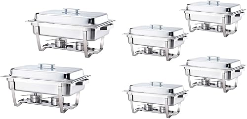 ALPHA LIVING 70012-Gray - Juego completo de 2 platos de 8 cuartos de galón de acero inoxidable de alta calidad, 8 cuartos de galón, mango gris