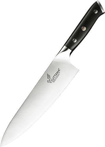 Razor-Sharp Legacy - Cuchillo de chef con caja de regalo, 8 pulgadas, acero inoxidable alemán, herramienta culinaria premium, diseño ergonómico,